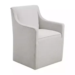 Clearance Kirklands Home Light Slipcover Dining Chair with Casters Gray