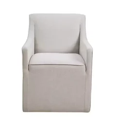 Clearance Kirklands Home Light Slipcover Dining Chair with Casters Gray