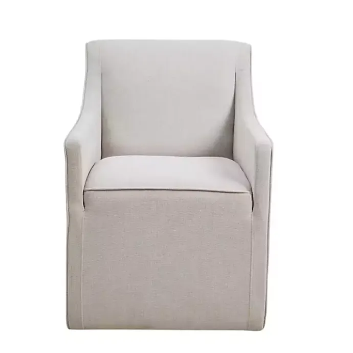 Clearance Kirklands Home Light Slipcover Dining Chair with Casters Gray