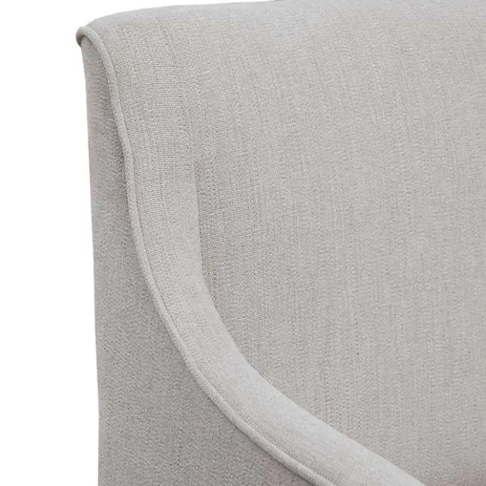 Clearance Kirklands Home Light Slipcover Dining Chair with Casters Gray