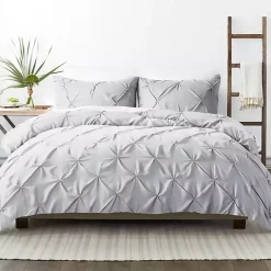 Clearance Kirklands Home Light Soft Pinch 3-pc. Queen Duvet Cover Set Gray
