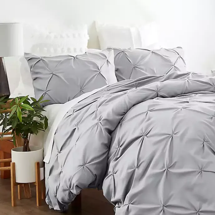 Online Kirklands Home Light Soft Pinched 3-pc. King Duvet Cover Set Gray