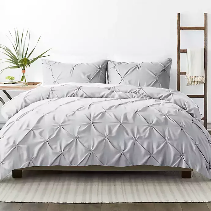 Online Kirklands Home Light Soft Pinched 3-pc. King Duvet Cover Set Gray