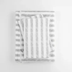 Kirklands Home Light Gray Stripes 3-pc. Twin Duvet Cover Set