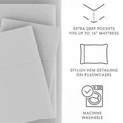 Sale Kirklands Home Light Ultra Soft 4-pc. Full Sheet Set Gray