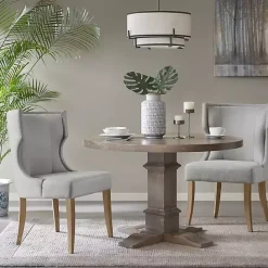 Sale Kirklands Home Light Wingback Dining Chair Gray