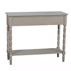 Kirklands Home Light Wood 2-Drawer Barrett Console Table Gray