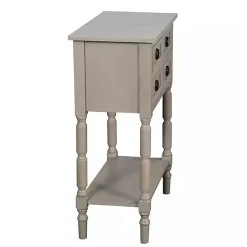 Discount Kirklands Home Light Wood 4-Drawer Barrett Console Table Gray