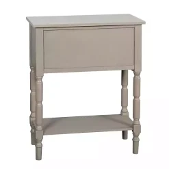 Discount Kirklands Home Light Wood 4-Drawer Barrett Console Table Gray