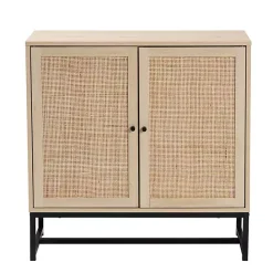 Sale Kirklands Home Light Wood and Rat 2-Door Cabinet Tan