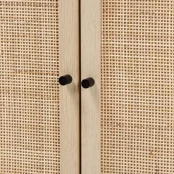 Sale Kirklands Home Light Wood and Rat 2-Door Cabinet Tan