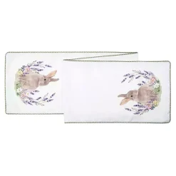 New Kirklands Home Lilac Bunny Rabbit Table Runner