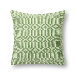 Online Kirklands Home Lime Woven Geometric Outdoor Throw Pillow Green