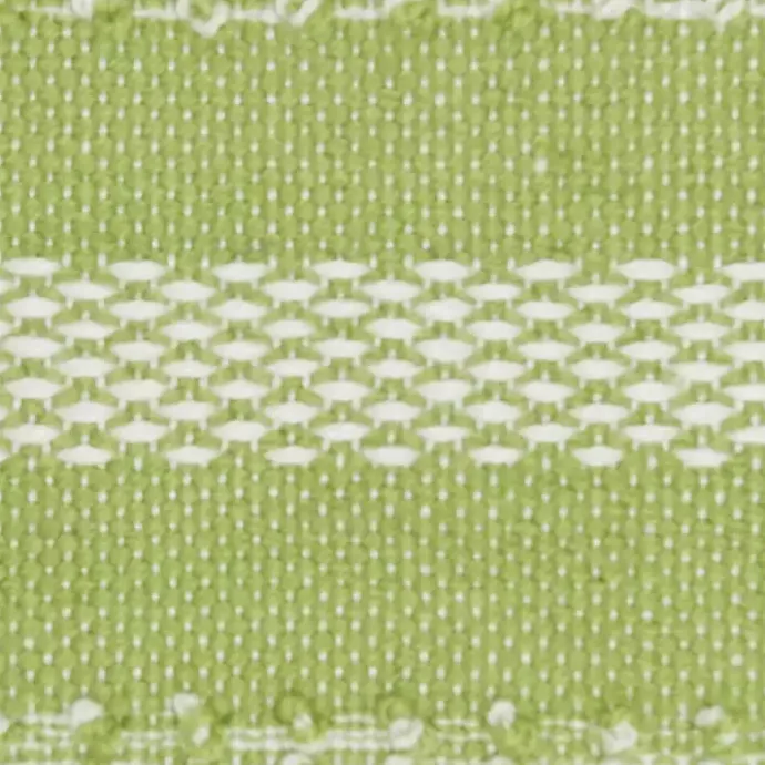 Kirklands Home Lime Woven Stripe Reversible Outdoor Square Pillow