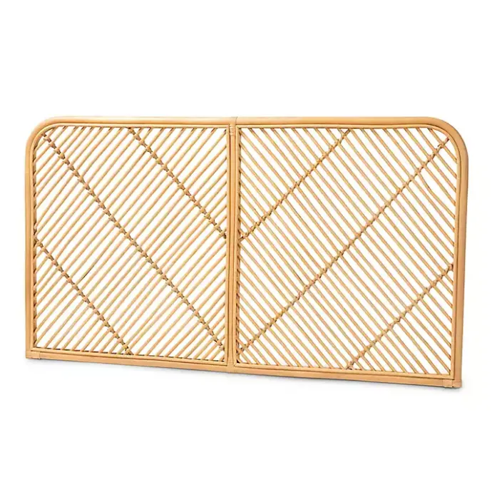Hot Kirklands Home Linear Rat Wall Mounted Queen Headboard Tan