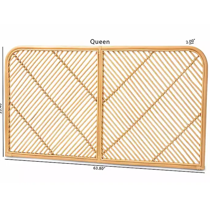 Hot Kirklands Home Linear Rat Wall Mounted Queen Headboard Tan