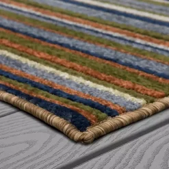 Hot Kirklands Home Linear Seaside Outdoor Area Rug, 6x9 Multi