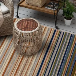 Hot Kirklands Home Linear Seaside Outdoor Area Rug, 6x9 Multi