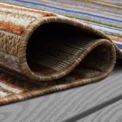 Hot Kirklands Home Linear Seaside Outdoor Area Rug, 9x12 Multi