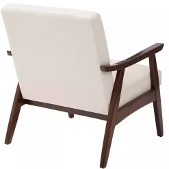 Discount Kirklands Home Linen Mid-Century Desmond Accent Chair White