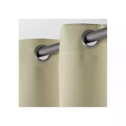 New Kirklands Home Linen Sateen Curtain Panel Set, 96 in. Tan