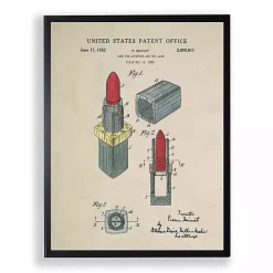 Hot Kirklands Home Lipstick Patent Framed Art Print