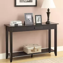Outlet Kirklands Home Long Single Drawer Console Table Black