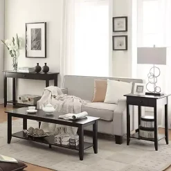 Outlet Kirklands Home Long Single Drawer Console Table Black