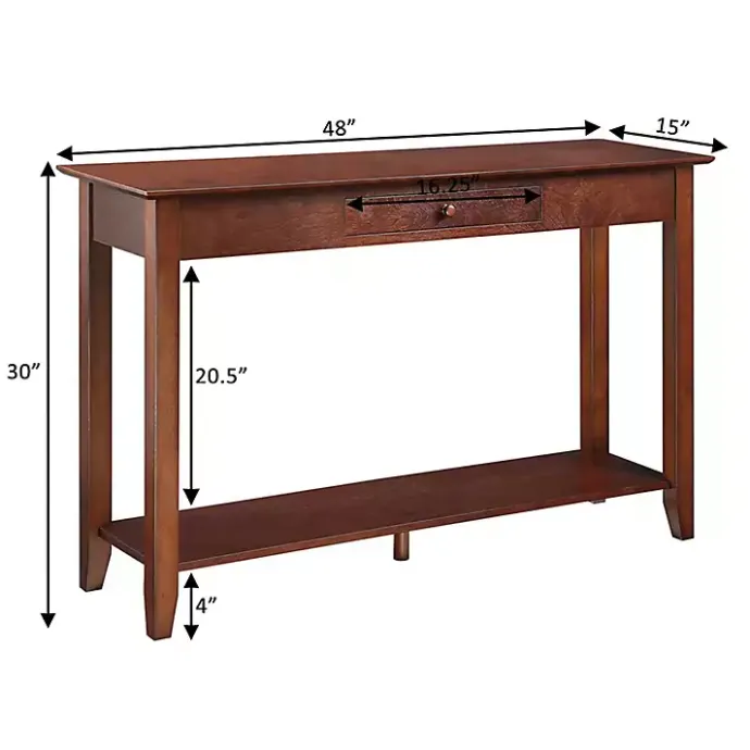 Sale Kirklands Home Long Single Drawer Console Table Brown