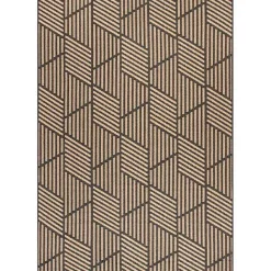 Kirklands Home Lori Dark Gray Modern Geometric Outdoor Rug, 8x10