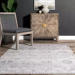 Best Kirklands Home Lottie Vintage Washable Area Rug, 5x8 Gray