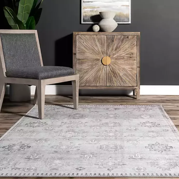 Best Kirklands Home Lottie Vintage Washable Area Rug, 5x8 Gray