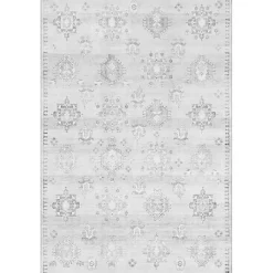 Clearance Kirklands Home Lottie Vintage Washable Area Rug, 8x10 Gray