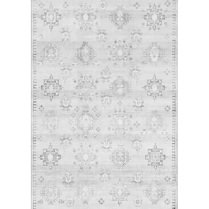 Clearance Kirklands Home Lottie Vintage Washable Area Rug, 8x10 Gray
