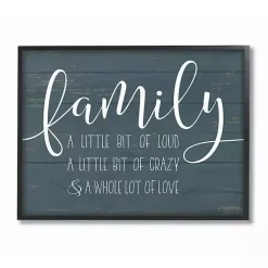 Clearance Kirklands Home Loud Crazy Family Framed Art Print Blue