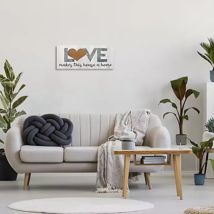 Best Kirklands Home Love Makes this House a Home Canvas Wall Plaque