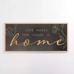 Outlet Kirklands Home Love Makes This House a Home Wall Plaque Black