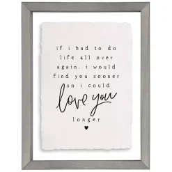 Hot Kirklands Home Love You Longer Framed Wall Plaque