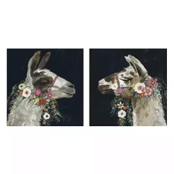 New Kirklands Home Lovely Llama Canvas Art Prints, Set of 2 Multi