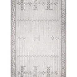 Discount Kirklands Home Lowden Gray Tribal Outdoor Rug, 5x8