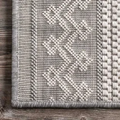 Discount Kirklands Home Lowden Gray Tribal Outdoor Rug, 5x8