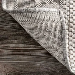 Discount Kirklands Home Lowden Gray Tribal Outdoor Rug, 5x8