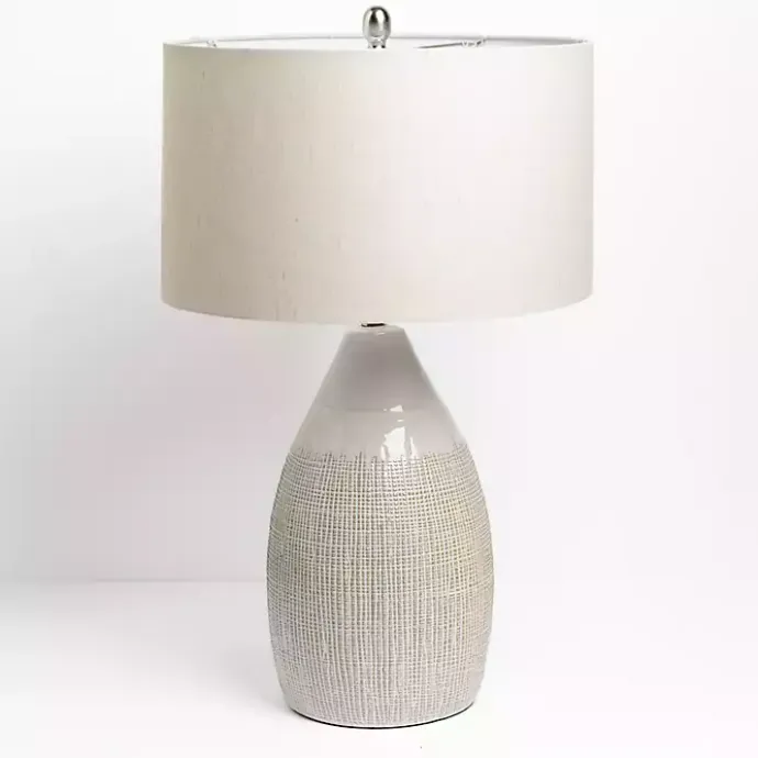 Hot Kirklands Home Luca Cream Ceramic Table Lamp Ivory