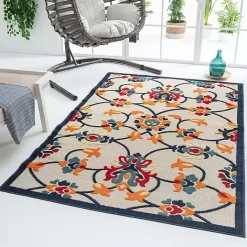 Clearance Kirklands Home Lyla Multi Floral Damask Indoor/Outdoor Rug, 5x8