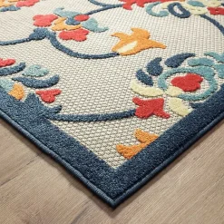 Clearance Kirklands Home Lyla Multi Floral Damask Indoor/Outdoor Rug, 5x8