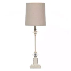 Outlet Kirklands Home Mackinaw Cream Crystal Buffet Lamp Ivory