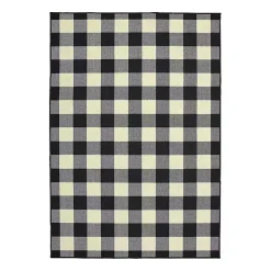 Kirklands Home Madura Buffalo Check Outdoor Area Rug, 5x7