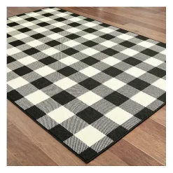 Kirklands Home Madura Buffalo Check Outdoor Area Rug, 5x7