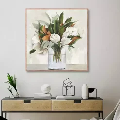 New Kirklands Home Magnolia Bouquet Framed Canvas Art Print