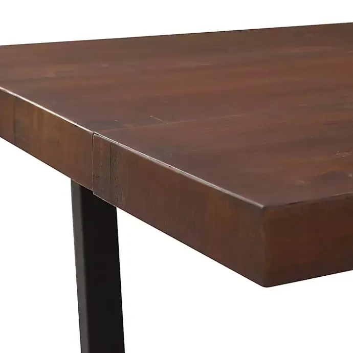 New Kirklands Home Mahogany Distressed Solid Wood Dining Table Brown